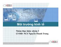 Quản trị kinh doanh quốc tế Môi trường kinh tế