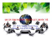 Quản trị nguồn nhân lực quốc tế
