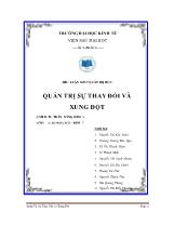 Quản trị sự thay đổi và xung đột