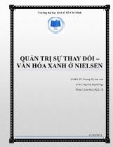 Quản trị sự thay đổi – văn hóa xanh ở Nielsen