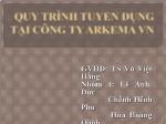 Quy trình tuyển dụng tại công ty Arkema VN