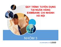 Quy trình tuyển dụng tại ngân hàng Eximbank chi nhánh Hà Nội