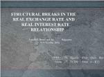 Structural breaks in the real exchange rate and real interest rate relationship