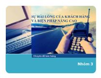 Sự hài lòng của khách hàng và biện pháp nâng cao