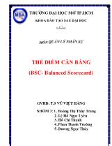 Thẻ điểm cân bằng (BSC- Balanced scorecard)