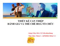 Thiết kế can thiệp đánh giá và thể chế hoá tổ chức