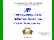 Thương mại điện tử B2B: quản lý chuỗi cung ứng và hợp tác thương mại