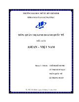 Tiểu luận ASEAN – Việt Nam