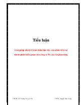 Tiểu luận Giải pháp khích lệ tinh thần làm việc của nhân viên tại nhóm phát triển game của công ty We Are Engineering