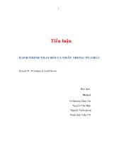 Tiểu luận Hành trình thay đổi cá nhân trong tổ chức