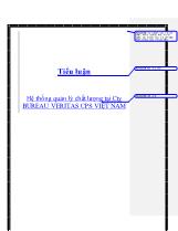 Tiểu luận Hệ thống quản lý chất lượng tại Cty BUREAU VERITAS CPS Việt Nam