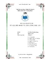 Tiểu luận Kinh tế vĩ mô : Tỷ giá hối đoái và tấn công đầu cơ