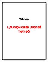 Tiểu luận Lựa chọn chiến lược để thay đổi