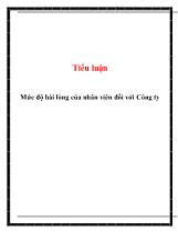 Tiểu luận Mức độ hài lòng của nhân viên đối với Công ty