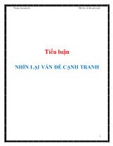 Tiểu luận Nhìn lại vấn đề cạnh tranh