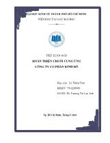 Tiểu luận OCD hoàn thiện chuỗi cung ứng công ty cổ phần Kinh Đô