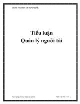 Tiểu luận Quản lý người tài