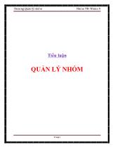 Tiểu luận Quản lý nhóm