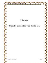 Tiểu luận Quản trị nhóm nhân viên đa văn hóa