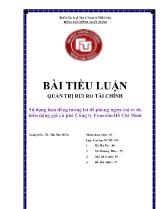 Tiểu luận Sử dụng hợp đồng tương lai để phòng ngừa rủi ro do biến động giá cà phê Công ty Fo nexim Hồ Chí Minh