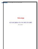 Tiểu luận Sự năng động của văn hóa tổ chức