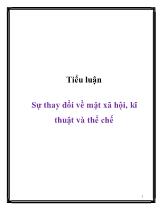 Tiểu luận Sự thay đổi về mặt xã hội, kĩ thuật và thể chế