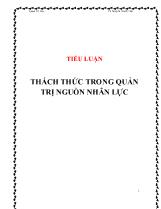 Tiểu luận Thách thức trong quản trị nguồn nhân lực
