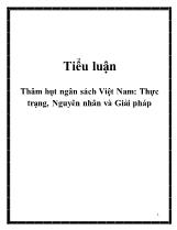 Tiểu luận Thâm hụt ngân sách Việt Nam: Thực trạng, Nguyên nhân và Giải pháp