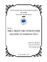 Tiểu luận Thực trạng việc áp dụng tqm tại công ty Samsung Vina