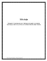 Tiểu luận Tìm hiểu và đánh giá quy trình xuất khẩu sản phẩm nội ngoại thất của cô ng ty cổ phần Phước Hiệp Thành