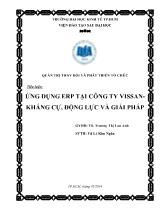 Tiểu luận Ứng dụng ERP tại công ty Vissan-Kháng cự, động lực và giải pháp