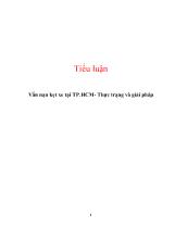 Tiểu luận Vấn nạn kẹt xe tại TP.HCM-Thực trạng và giải pháp