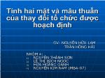 Tính hai mặt và mâu thuẫn của thay đổi tổ chức được hoạch định