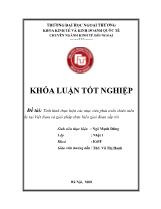 Tình hình thực hiện các mục tiêu phát triển thiên niên kỷ tại Việt Nam và giải pháp thực hiện giai đoạn sắp tới