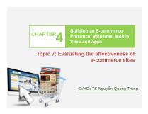 Topic 7: Evaluating the effectiveness of e-Commerce sites