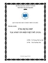 Ứng dụng ERP tại anh văn hội Việt Mỹ (VUS)