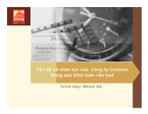 Vấn đề về nhân lực của Công ty Coninco trong quá trình toàn cầu hoá