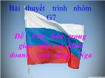 Văn hóa trong giao tiếp và kinh doanh cuả nước Nga