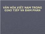 Văn hóa Việt Nam trong giao tiếp và đàm phán