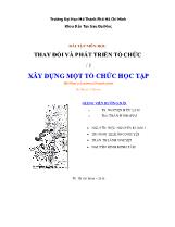 Xây dựng một tổ chức học tập