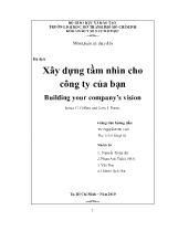 Xây dựng tầm nhìn cho công ty của bạn Building your company’s vision
