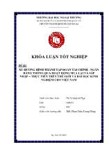 Xu hướng hình thành tập đoàn tài chính - Ngân hàng thông qua hoạt động mua lại và sáp nhập – thực tiễn trên thế giới và bài học kinh nghiệm cho Việt Nam