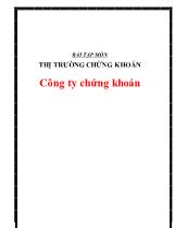Bài tập môn thị trường chứng khoán Công ty chứng khoán