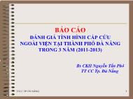 Báo cáo Đánh giá tình hình cấp cứu ngoài viện tại thành phố Đà Nẵng trong 3 năm (2011-2013)