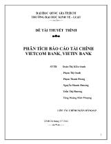 Báo cáo Phân tích tài chính Vietcom Bank, Vietin Bank