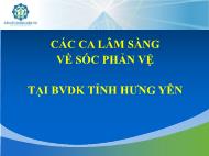 Các ca lâm sàng về sốc phản vệ tại bệnh viện đa khoa tỉnh Hưng Yên
