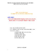 Các sản phẩm huy động vốn của ngân hàng đầu tư & phát triển Việt Nam