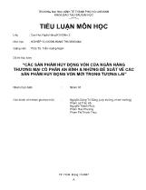 Các sản phẩm huy ðộng vốn của ngân hàng thương mại cổ phần An Bình & những đề xuất về các sản phẩm huy động vốn mới trong tương lai