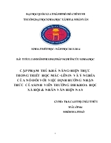 Cặp phạm trù khả năng-Hiện thực trong triết học Mác-Lênin và ý nghĩa của nó đối với việc định hướng nhận thức của sinh viên trường Đại học khoa học xã hội & nhân văn hiện nay