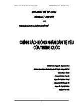 Chính sách đồng nhân dân tệ yếu của Trung Quốc